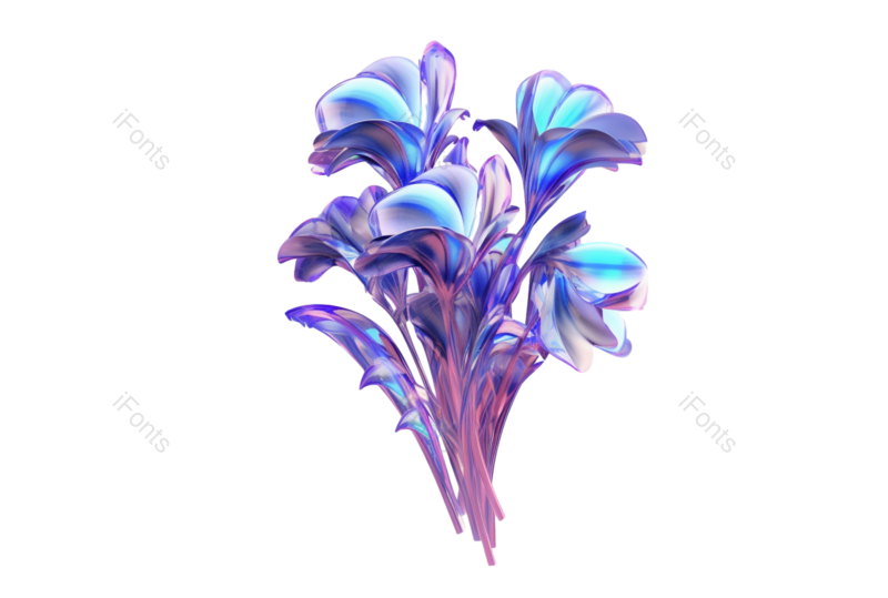 喇叭图片,白色背景元素,紫色的花PNG,促销免抠素材